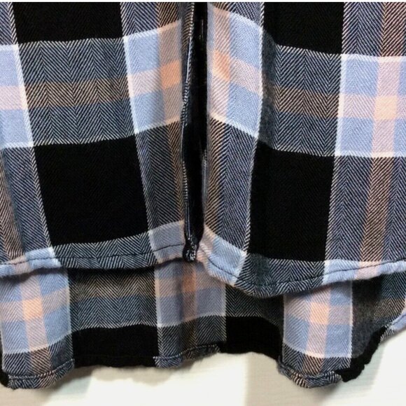 RAILS Hunter Onyx Periwinkle Blush Plaid Rayon Flannel Pocket Button Shirt M * - Picture 5 of 8